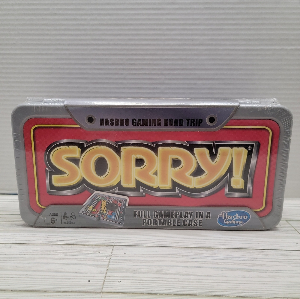 SORRY Hasbro Gaming Road Trip Travel Board Game Portable Case New Sealed